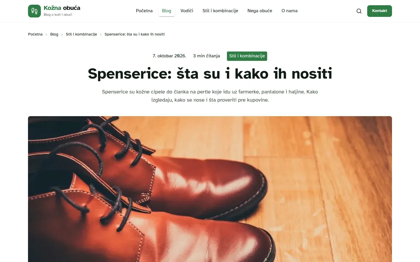 An article page: Spenserice – šta su i kako ih nositi.